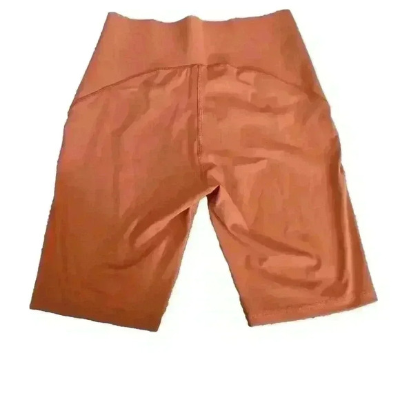 LA Society Womens Orange Brown Waist Slimming Compression Biker Shorts M - Picture 3 of 10